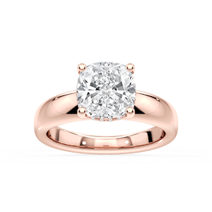 Gloria Cushion Lab Grown Diamond Hidden Halo Engagement Ring