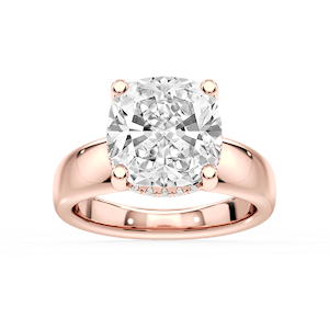 Gloria Cushion Lab Grown Diamond Hidden Halo Engagement Ring
