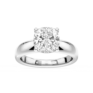 Gloria Cushion Lab Grown Diamond Hidden Halo Engagement Ring