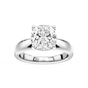 Gloria Cushion Lab Grown Diamond Hidden Halo Engagement Ring