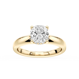 Gloria Cushion Lab Grown Diamond Hidden Halo Engagement Ring