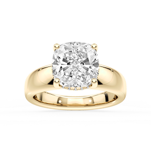 Gloria Cushion Lab Grown Diamond Hidden Halo Engagement Ring