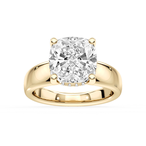 Gloria Cushion Lab Grown Diamond Hidden Halo Engagement Ring