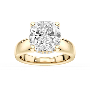 Gloria Cushion Lab Grown Diamond Hidden Halo Engagement Ring