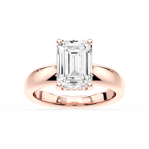 Gloria Emerald Lab Grown Diamond Hidden Halo Engagement Ring