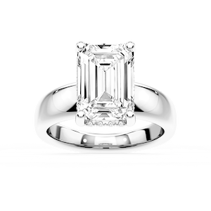 Gloria Emerald Lab Grown Diamond Hidden Halo Engagement Ring