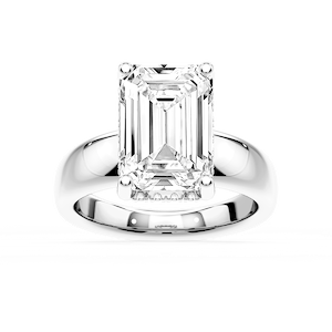 Gloria Emerald Lab Grown Diamond Hidden Halo Engagement Ring