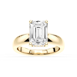 Gloria Emerald Lab Grown Diamond Hidden Halo Engagement Ring