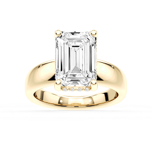 Gloria Emerald Lab Grown Diamond Hidden Halo Engagement Ring