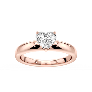 Gloria Heart Lab Grown Diamond Hidden Halo Engagement Ring