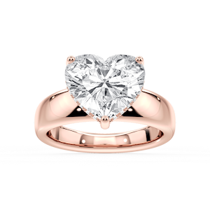 Gloria Heart Lab Grown Diamond Hidden Halo Engagement Ring