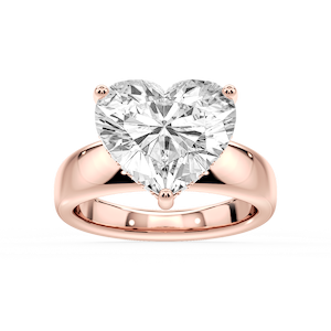 Gloria Heart Lab Grown Diamond Hidden Halo Engagement Ring