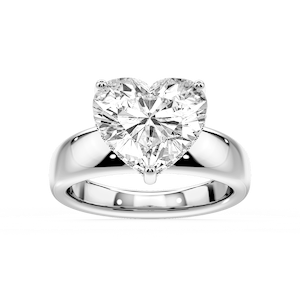 Gloria Heart Lab Grown Diamond Hidden Halo Engagement Ring