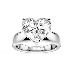 Gloria Heart Lab Grown Diamond Hidden Halo Engagement Ring