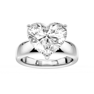 Gloria Heart Lab Grown Diamond Hidden Halo Engagement Ring