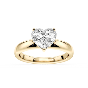 Gloria Heart Lab Grown Diamond Hidden Halo Engagement Ring