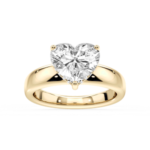 Gloria Heart Lab Grown Diamond Hidden Halo Engagement Ring
