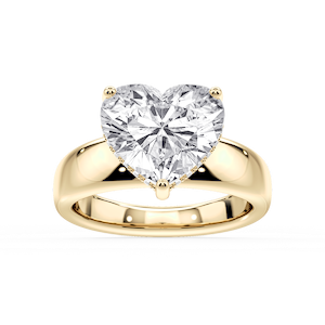 Gloria Heart Lab Grown Diamond Hidden Halo Engagement Ring
