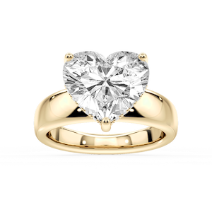 Gloria Heart Lab Grown Diamond Hidden Halo Engagement Ring