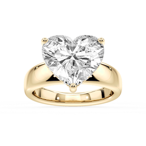 Gloria Heart Lab Grown Diamond Hidden Halo Engagement Ring