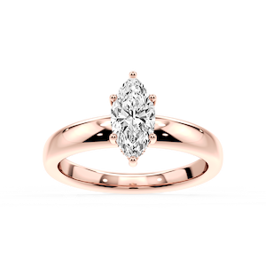 Gloria Marquise Lab Grown Diamond Hidden Halo Engagement Ring