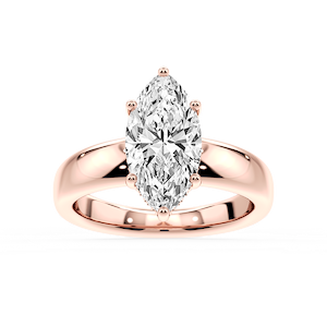 Gloria Marquise Lab Grown Diamond Hidden Halo Engagement Ring