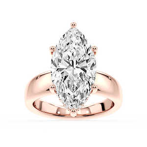 Gloria Marquise Lab Grown Diamond Hidden Halo Engagement Ring
