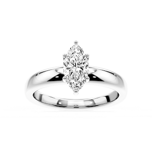Gloria Marquise Lab Grown Diamond Hidden Halo Engagement Ring
