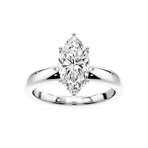 Gloria Marquise Lab Grown Diamond Hidden Halo Engagement Ring