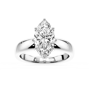 Gloria Marquise Lab Grown Diamond Hidden Halo Engagement Ring