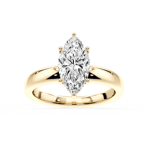Gloria Marquise Lab Grown Diamond Hidden Halo Engagement Ring