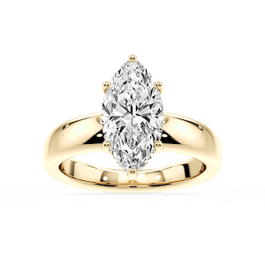 Gloria Marquise Lab Grown Diamond Hidden Halo Engagement Ring