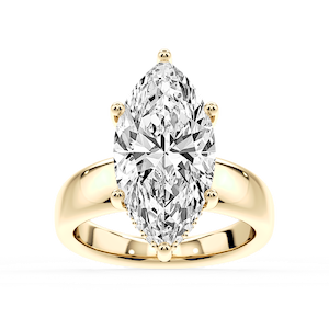 Gloria Marquise Lab Grown Diamond Hidden Halo Engagement Ring