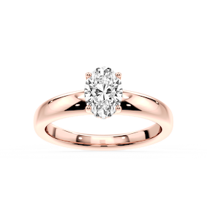 Gloria Oval Lab Grown Diamond Hidden Halo Engagement Ring