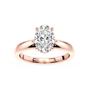 Gloria Oval Lab Grown Diamond Hidden Halo Engagement Ring