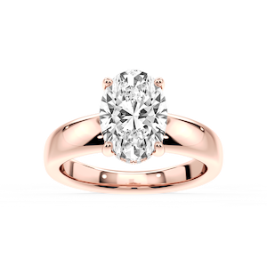 Gloria Oval Lab Grown Diamond Hidden Halo Engagement Ring