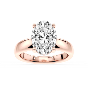 Gloria Oval Lab Grown Diamond Hidden Halo Engagement Ring
