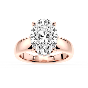 Gloria Oval Lab Grown Diamond Hidden Halo Engagement Ring