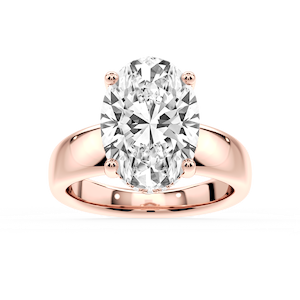 Gloria Oval Lab Grown Diamond Hidden Halo Engagement Ring