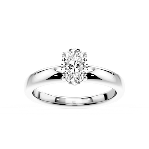 Gloria Oval Lab Grown Diamond Hidden Halo Engagement Ring