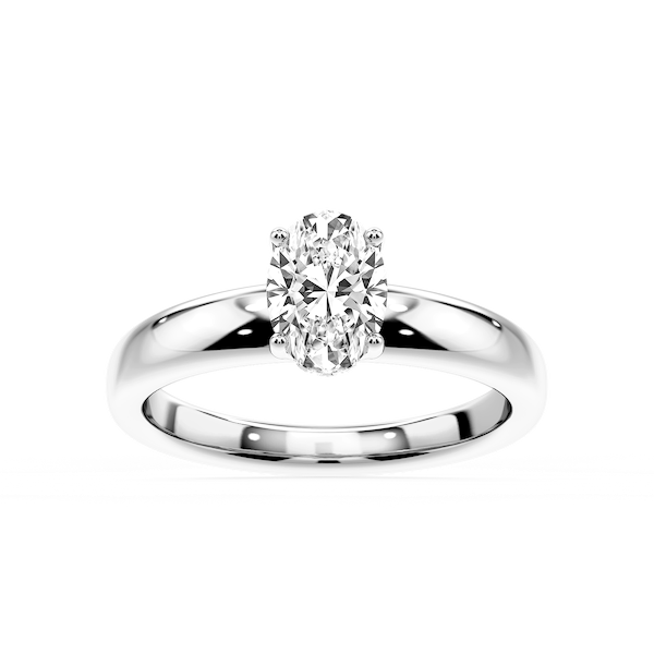 Gloria Oval Lab Grown Diamond Hidden Halo Engagement Ring
