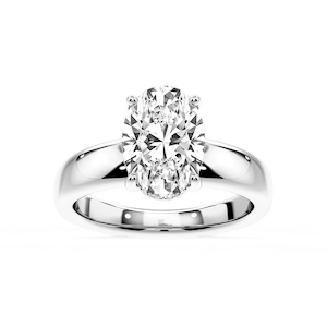 Gloria Oval Lab Grown Diamond Hidden Halo Engagement Ring