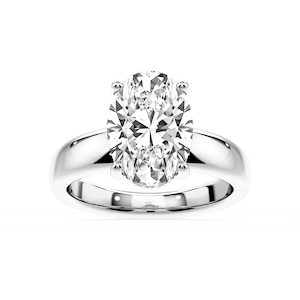 Gloria Oval Lab Grown Diamond Hidden Halo Engagement Ring