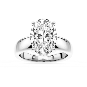 Gloria Oval Lab Grown Diamond Hidden Halo Engagement Ring