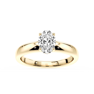 Gloria Oval Lab Grown Diamond Hidden Halo Engagement Ring