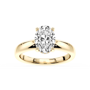 Gloria Oval Lab Grown Diamond Hidden Halo Engagement Ring