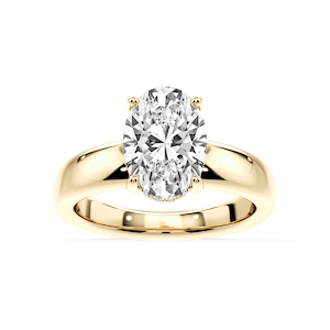 Gloria Oval Lab Grown Diamond Hidden Halo Engagement Ring