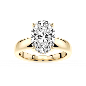 Gloria Oval Lab Grown Diamond Hidden Halo Engagement Ring