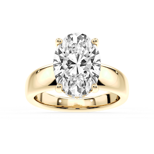 Gloria Oval Lab Grown Diamond Hidden Halo Engagement Ring