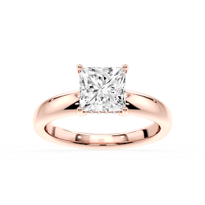 Gloria Princess Lab Grown Diamond Hidden Halo Engagement Ring